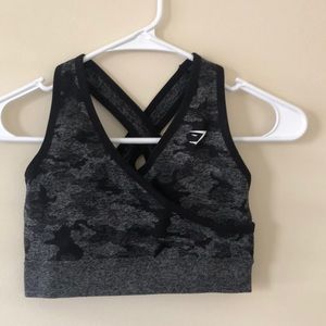 gymshark camo seamless sports bra